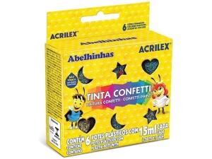 Tinta Acrilica Confetti 06 Cores 15ml - Acrilex