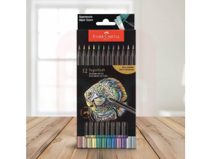 Lápis de Cor Supersoft Metálico 12 cores -  Faber-Castell